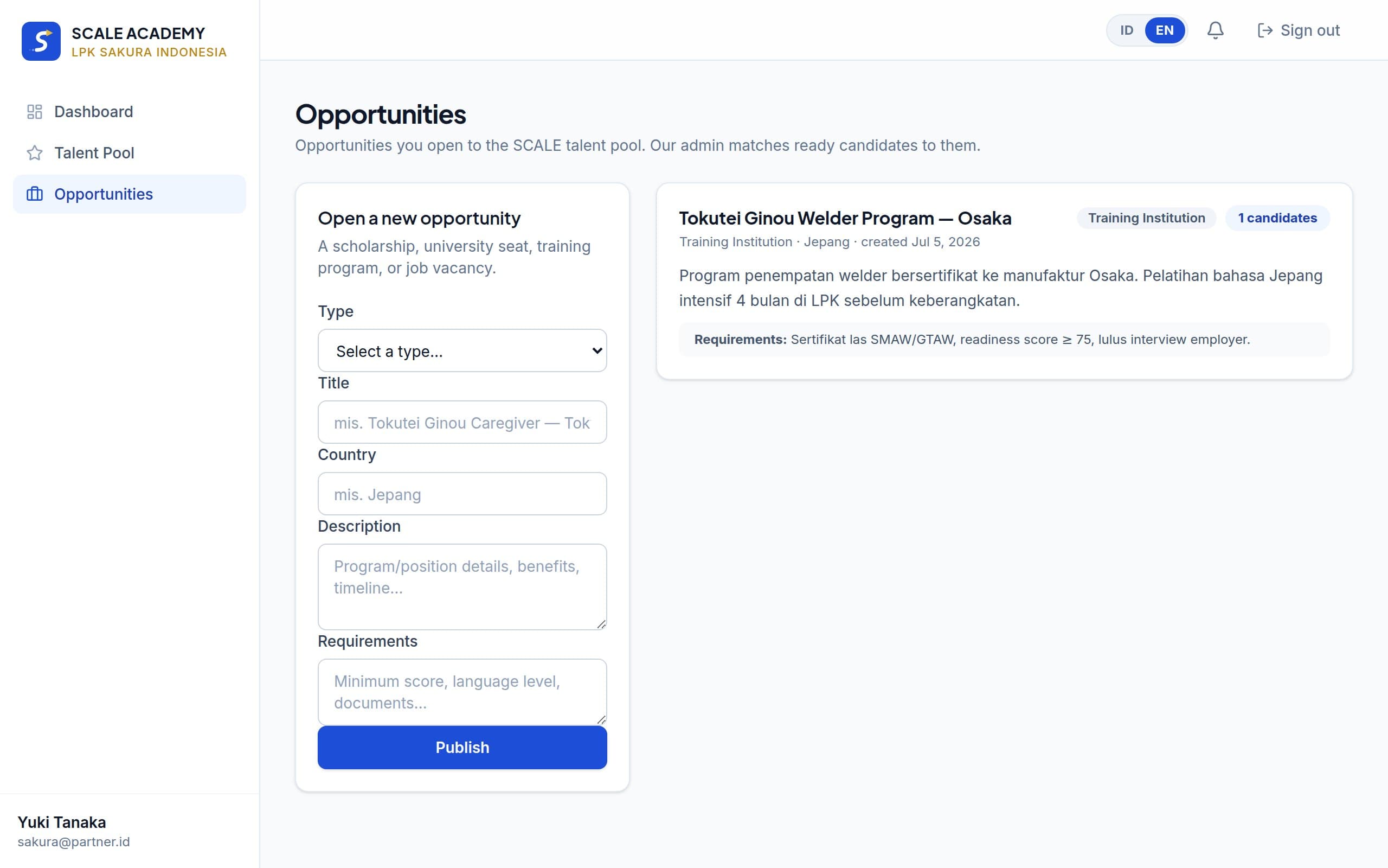 Manajemen opportunity partner